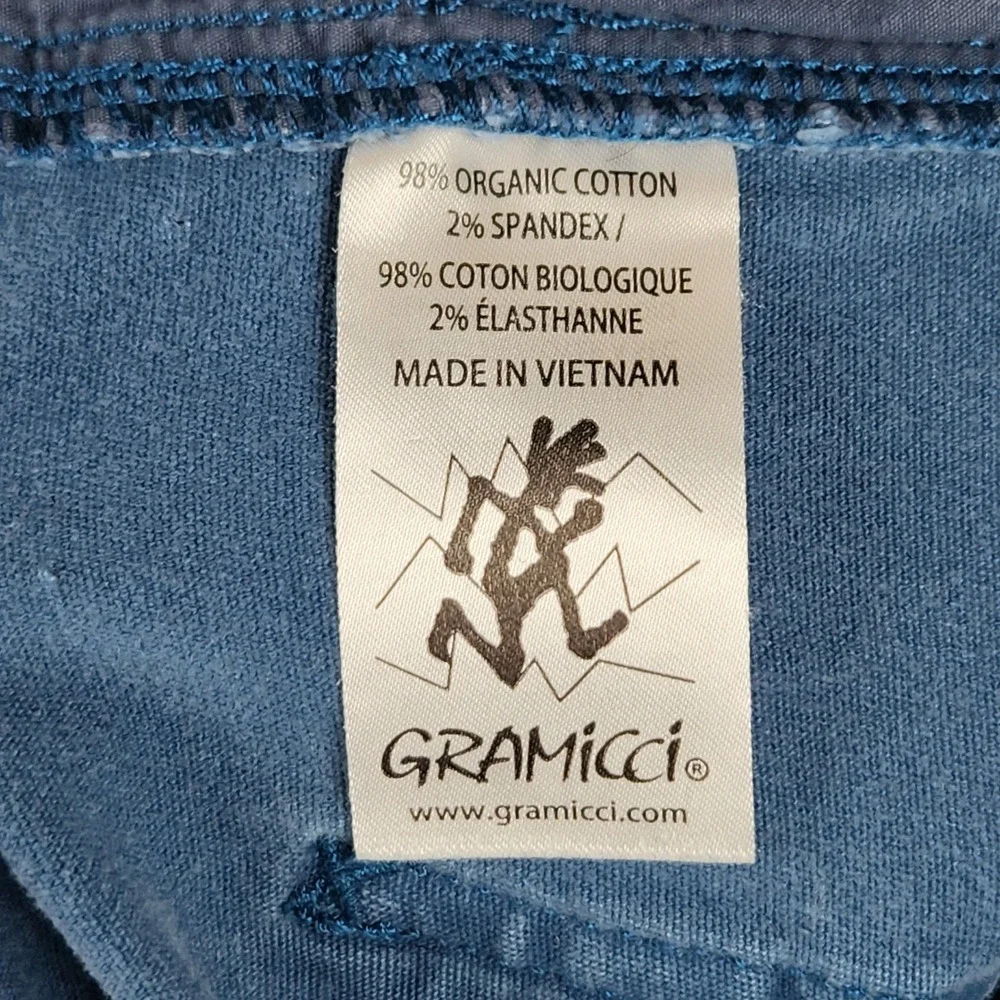 Gramicci Climbing Pants Mens 32 Blue Organic Cotton Belted Carpenter M-0856-ONO
